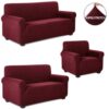 Σετ Καλύμματα Σαλονιού (Τριθέσιο+Διθέσιο+Πολυθρόνα) Μπορντό