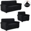 Σετ Καλύμματα Σαλονιού (Τριθέσιο+Διθέσιο+Πολυθρόνα) Μαύρο