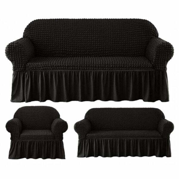 Σετ Καλύμματα Σαλονιού (Τριθέσιο+Διθέσιο+Πολυθρόνα) Μαύρο
