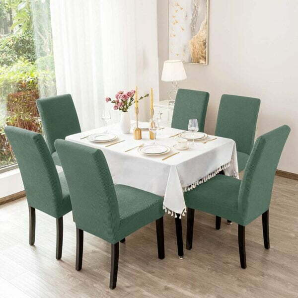 Σετ Ελαστικά Καλύμματα Καρέκλας χωρίς Βολάν (6τμχ) Μέντα