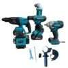 Σετ Σκαπτικό Τρυπάνι, Γωνιακός Τροχός 125 mm, Μπουλονόκλειδο, Δραπανοκατσάβιδο και Επίπεδο Laser 4D – 36V με 3 τεμ. Μπαταρίες 8AH σε θήκη και φορτιστής KraftRoyal Σετ Σκαπτικό Τρυπάνι, Γωνιακός Τροχός 125 mm, Μπουλονόκλειδο, Δραπανοκατσάβιδο και Επίπεδο Laser 4D – 36V με 3 τεμ. Μπαταρίες 8AH σε θήκη και φορτιστής KraftRoyal