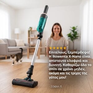 Σκούπα Stick Rowenta Χ-ΝΑΝΟ Επαναφορτιζόμενη 16.8V 2σε1