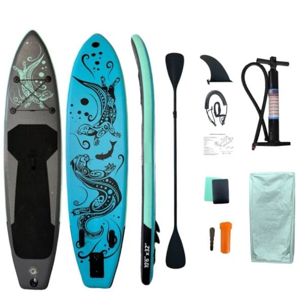 Φουσκωτή Σανίδα SUP με Διπλό Κουπί, Αξεσουάρ και Σακίδιο Μεταφοράς, 320x81x15cm
