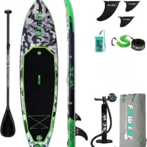 Φουσκωτή Σανίδα SUP με Κουπί, Αξεσουάρ και Σακίδιο Μεταφοράς, 335x83x15cm