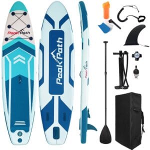 Φουσκωτή Σανίδα SUP με Κουπί, Αξεσουάρ και Σακίδιο Μεταφοράς, 335x83x15cm