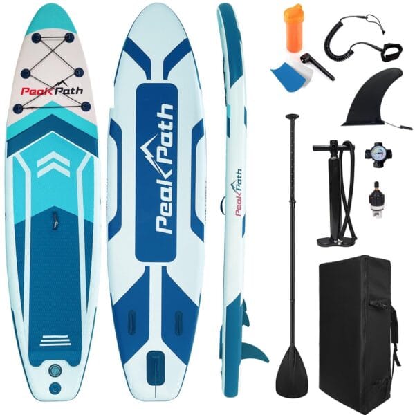 Φουσκωτή Σανίδα SUP με Κουπί, Αξεσουάρ και Σακίδιο Μεταφοράς, 335x83x15cm