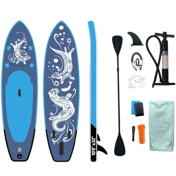 Φουσκωτή Σανίδα SUP με Διπλό Κουπί, Αξεσουάρ και Σακίδιο Μεταφοράς, 320x81x15cm