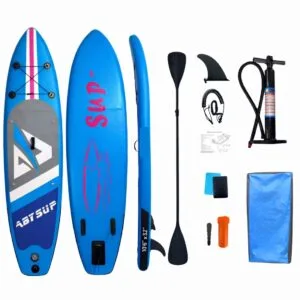 Φουσκωτή Σανίδα SUP με Διπλό Κουπί, Αξεσουάρ και Σακίδιο Μεταφοράς, 320x81x15cm