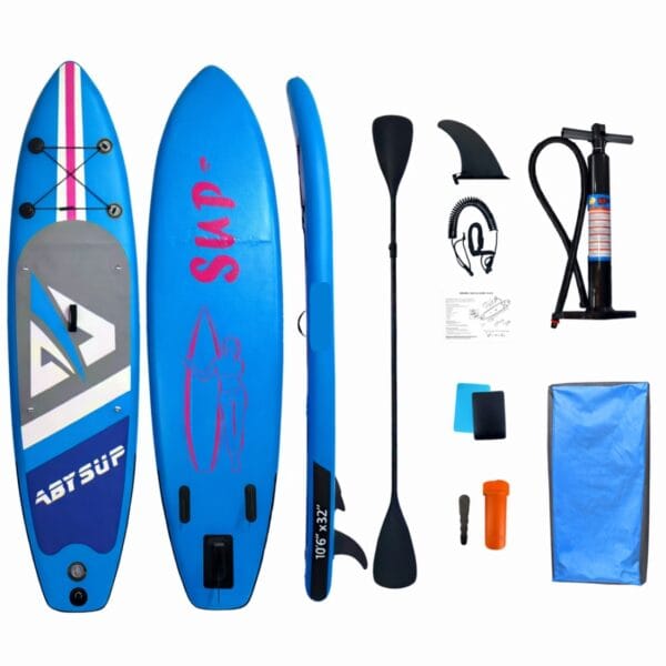 Φουσκωτή Σανίδα SUP με Διπλό Κουπί, Αξεσουάρ και Σακίδιο Μεταφοράς, 320x81x15cm