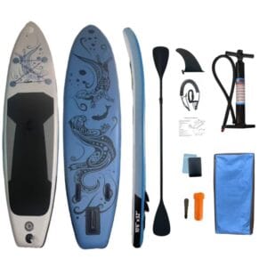 Φουσκωτή Σανίδα SUP με Διπλό Κουπί, Αξεσουάρ και Σακίδιο Μεταφοράς, 320x81x15cm