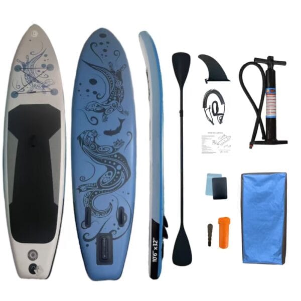 Φουσκωτή Σανίδα SUP με Διπλό Κουπί, Αξεσουάρ και Σακίδιο Μεταφοράς, 320x81x15cm