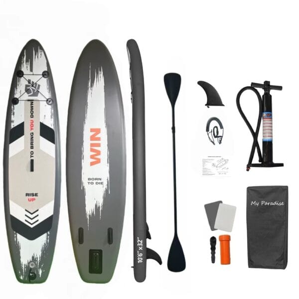 Φουσκωτή Σανίδα SUP με Διπλό Κουπί, Αξεσουάρ και Σακίδιο Μεταφοράς, 320x81x15cm