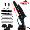 Επαναφορτιζόμενο Kλαδευτικό Αλυσοπρίονο TOPTECH Με Αυτόματη Λίπανση και 3 Μπαταρίες 24V/5AH Επαναφορτιζόμενο Kλαδευτικό Αλυσοπρίονο TOPTECH Με Αυτόματη Λίπανση και 3 Μπαταρίες 24V/5AH