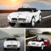 Ηλεκτροκίνητο Παιδικό Αυτοκίνητο Licensed BMW 507 Classic Vintage 12V Λευκό 7083690